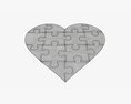 Jigsaw Puzzle Heart 02 Modello 3D