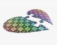 Jigsaw Puzzle Heart Halves Modello 3D