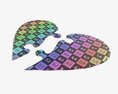 Jigsaw Puzzle Heart Halves Modèle 3d