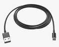 Lightning To USB Cable Black 3D 모델 