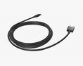 Lightning To USB Cable Black 3D-Modell