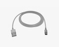Lightning To USB Cable Black Modello 3D