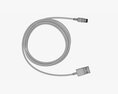Lightning To USB Cable White 3D 모델 