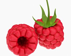 Raspberries Ripe Modèle 3D