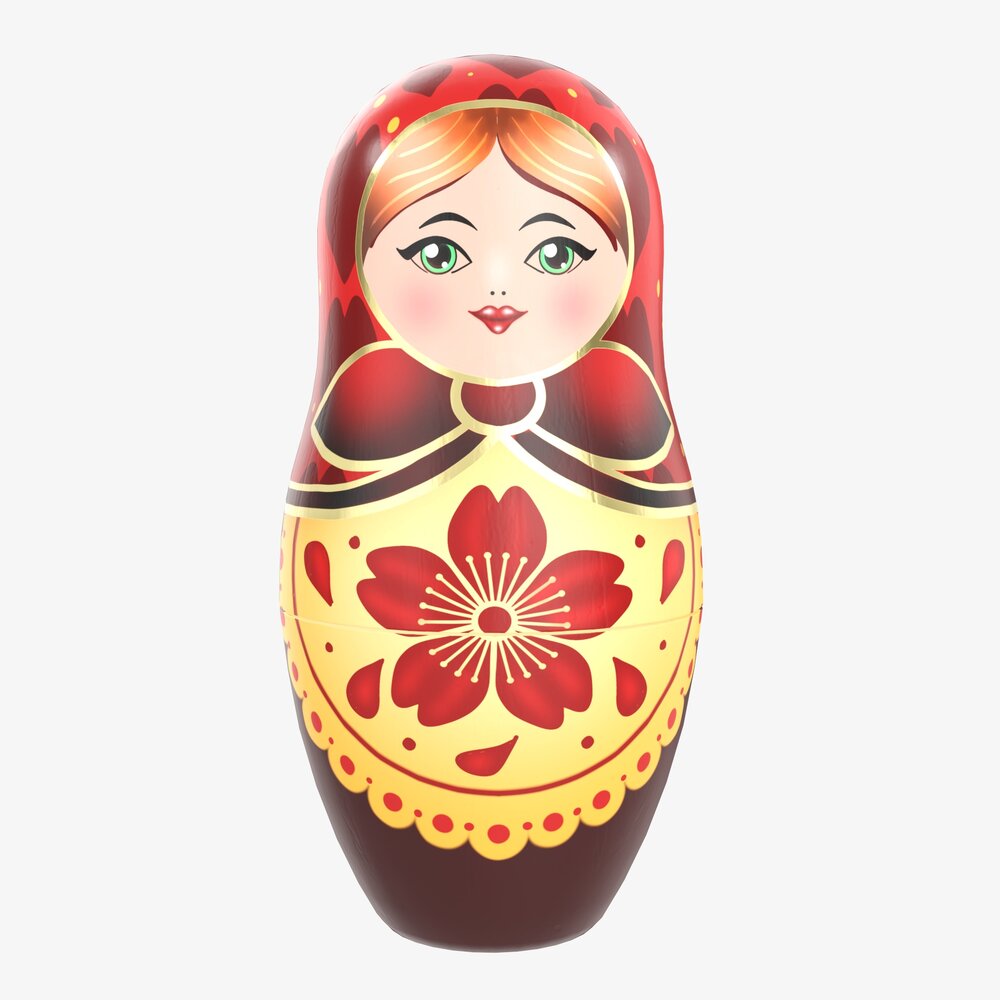 Matryoshka Nesting Doll 01 3D модель