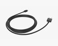 Micro-USB To USB Cable Black 3D模型