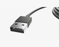 Micro-USB To USB Cable Black 3D-Modell