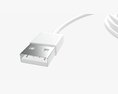Micro-USB To USB Cable White Modèle 3d