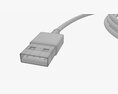 Micro-USB To USB Cable White 3D模型