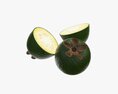 Feijoa Tropical Fruit Whole Cut In Half 3Dモデル