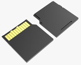 3D model of Mini SD Memory Card