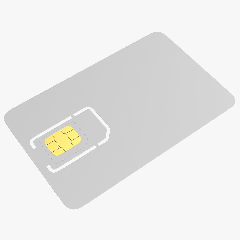 Mobile SIM Card 01 3d model