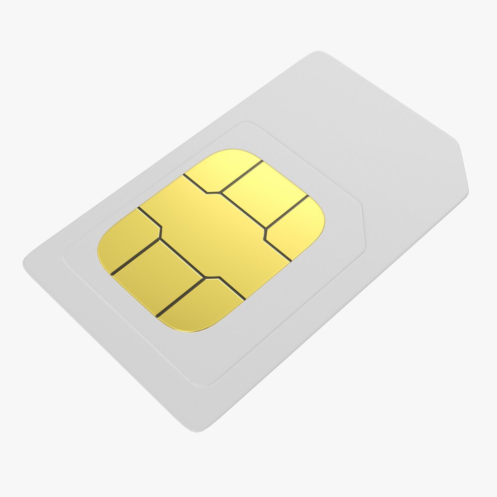 Mobile SIM Card 02 3d model
