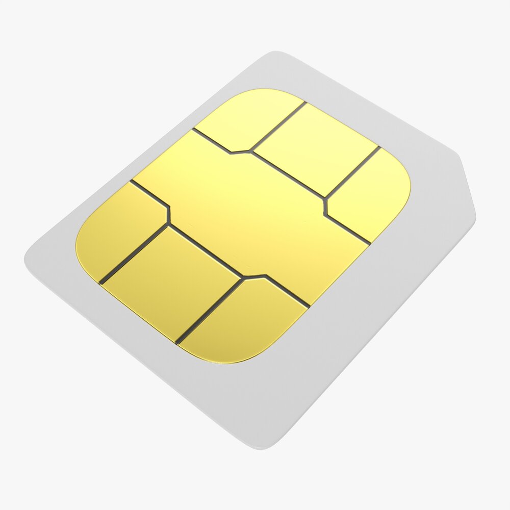 Mobile SIM Card 03 3D-Modell
