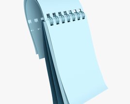 Notebook With Spiral 01 Flipped V2 3D модель