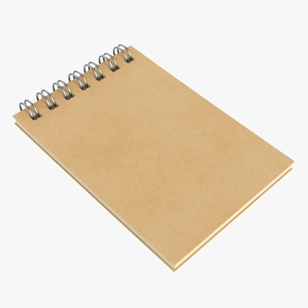 Notebook With Spiral 02 3D-Modell