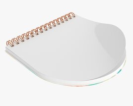 Notebook With Spiral 03 Flipped 3D модель
