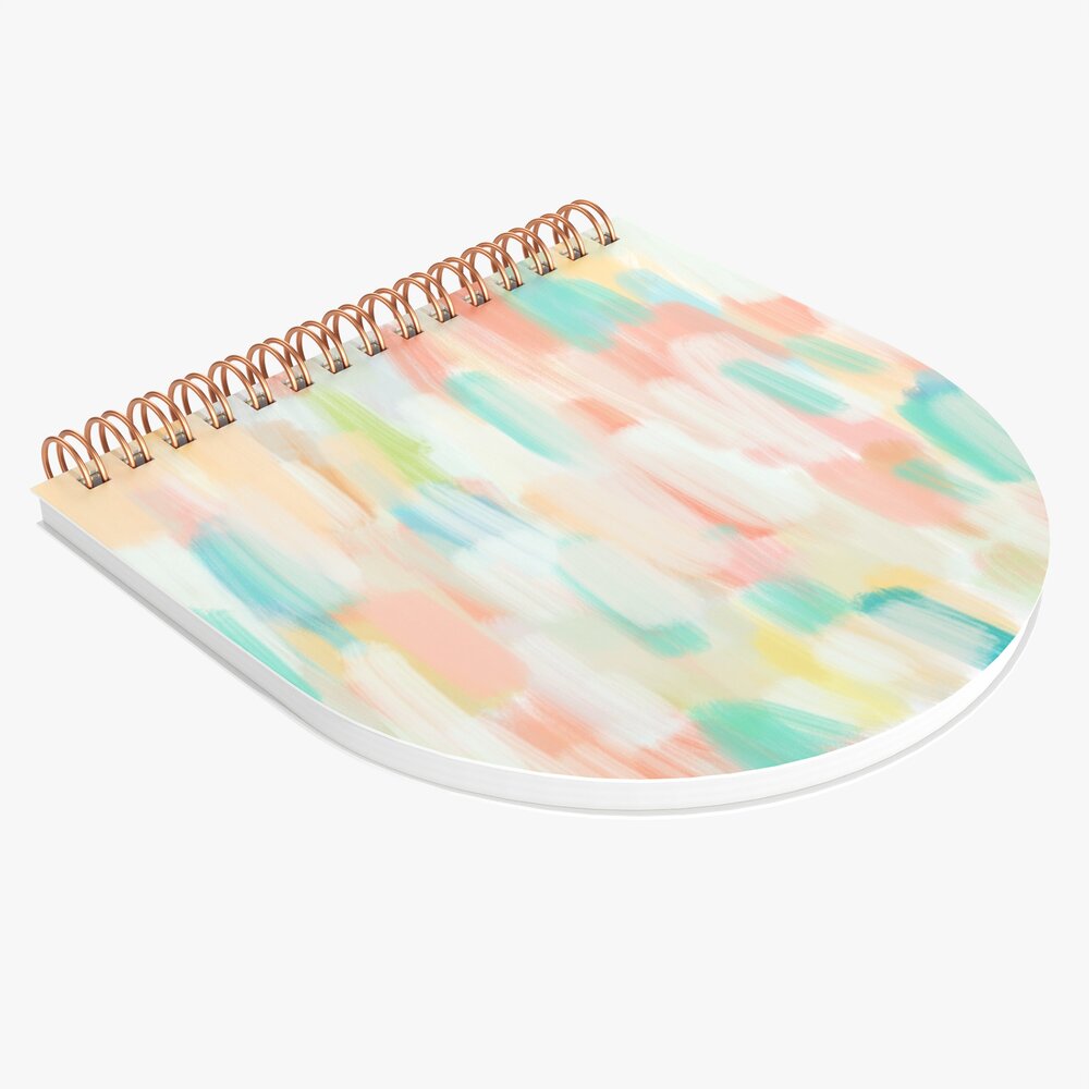 Notebook With Spiral 03 3D 모델 