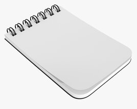 Notebook With Spiral 04 Flipped 3D model