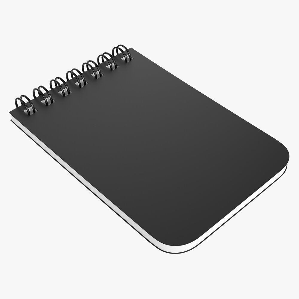Notebook With Spiral 04 3D 모델 