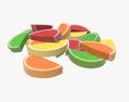 Color Fruit Jelly Candies Modèle 3d