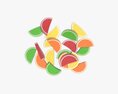 Color Fruit Jelly Candies 3D 모델 