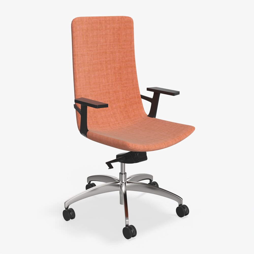 Office Chair With High Back 3D-Modell