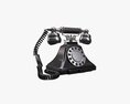 Vintage Old Classic Rotary Phone 3d model