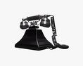 Vintage Old Classic Rotary Phone 3D 모델 