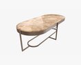 Oval Coffee Table 3D-Modell