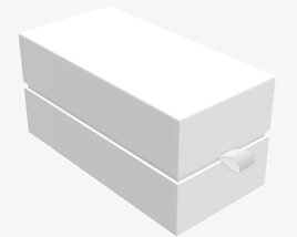 Paper Gift Box With Strap Mockup 01 3D модель