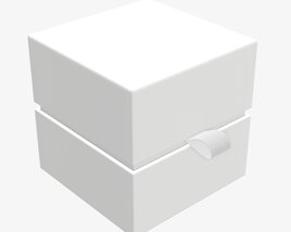 Paper Gift Box With Strap Mockup 02 Modèle 3D