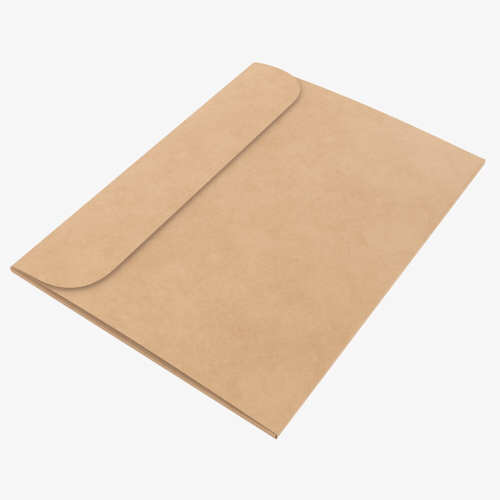 Paper Gift Envelope Mockup Modelo 3D