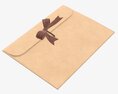 Paper Gift Envelope With Bow Mockup 3D 모델 
