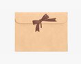 Paper Gift Envelope With Bow Mockup 3D-Modell