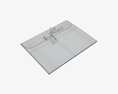 Paper Gift Envelope With Bow Mockup Modèle 3d