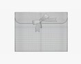 Paper Gift Envelope With Bow Mockup 3D-Modell