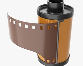 Photographic Film With Cassette 3D model