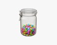 Jar With Jelly Beans 01 3D модель
