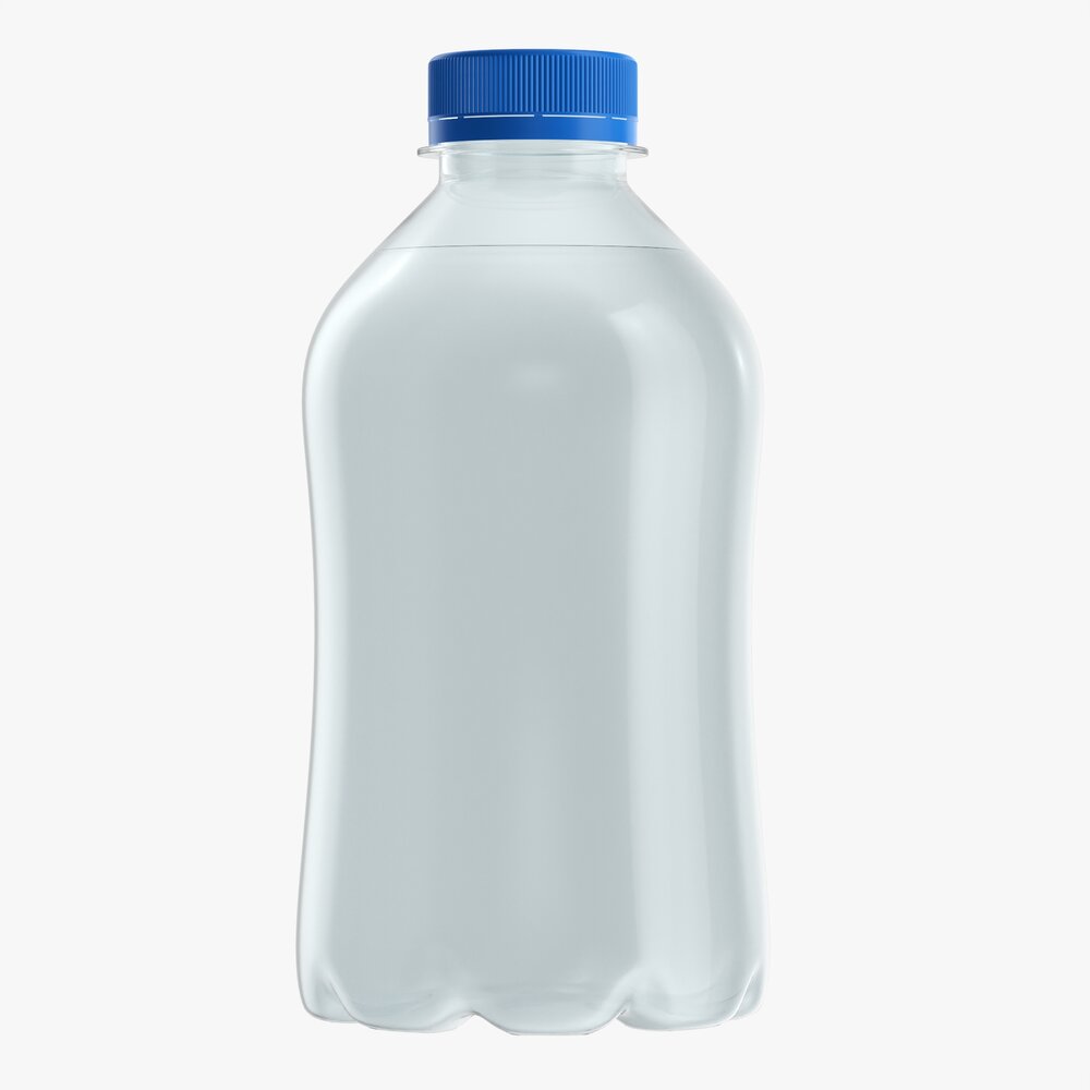 Plastic Water Bottle Mockup 01 3D-Modell