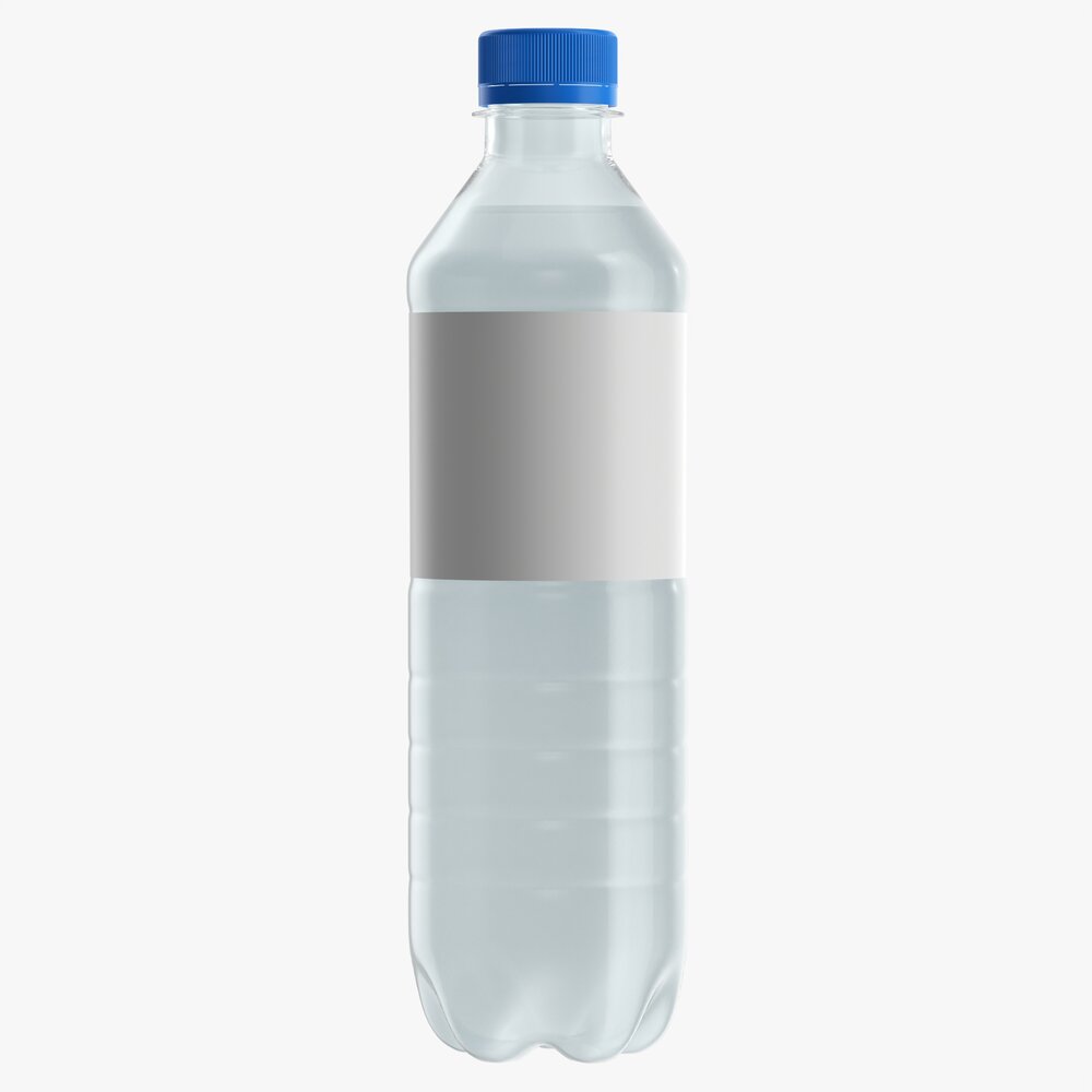 Plastic Water Bottle Mockup 09 Modello 3D