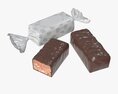 Blank Food Candy Chocolate Plastic Package Wrap Mock Up 03 3D модель