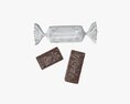Blank Food Candy Chocolate Plastic Package Wrap Mock Up 03 3d model