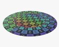 Playing Cards Round Table Mat Modèle 3d