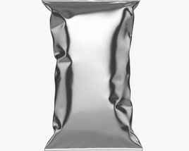 Potato Chips Large Package With Folds Mockup Modèle 3D