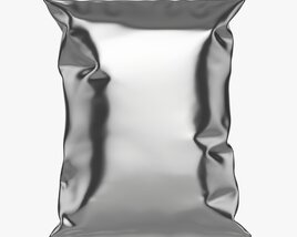 Potato Chips Medium Package With Folds 01 Mockup Modèle 3D