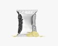 Potato Chips Medium Package With Folds 02 Mockup Modello 3D