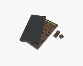 Blank Sweets Package With Chocolate Candy Mock Up Modelo 3D