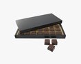 Blank Sweets Package With Chocolate Candy Mock Up 3D-Modell