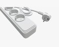 Power Strip EU With USB Ports White Modello 3D